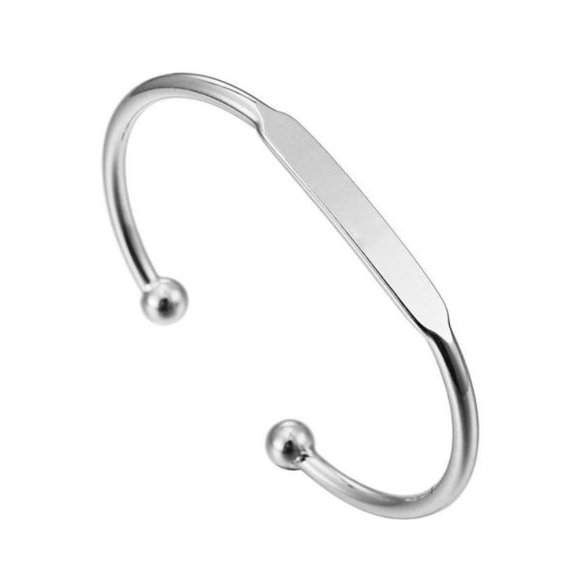 Stainless Steel Cuff Bracelet Personalized with Name. Free Engraving. - Picture 3 of 6